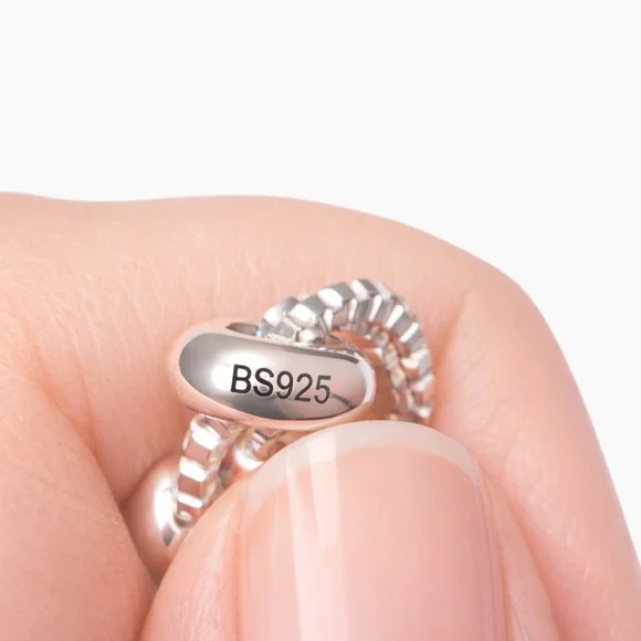 NWOT BS925 Sterling Silver Rhodium CZ Pavé Sideways Cross Adjustable Bolo Bracel - Picture 7 of 8